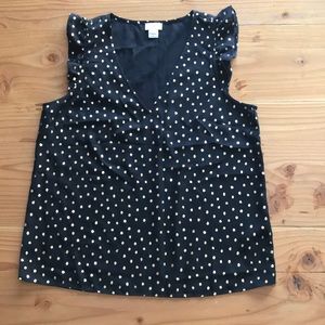 J.Crew Factory sleeveless top navy/gold